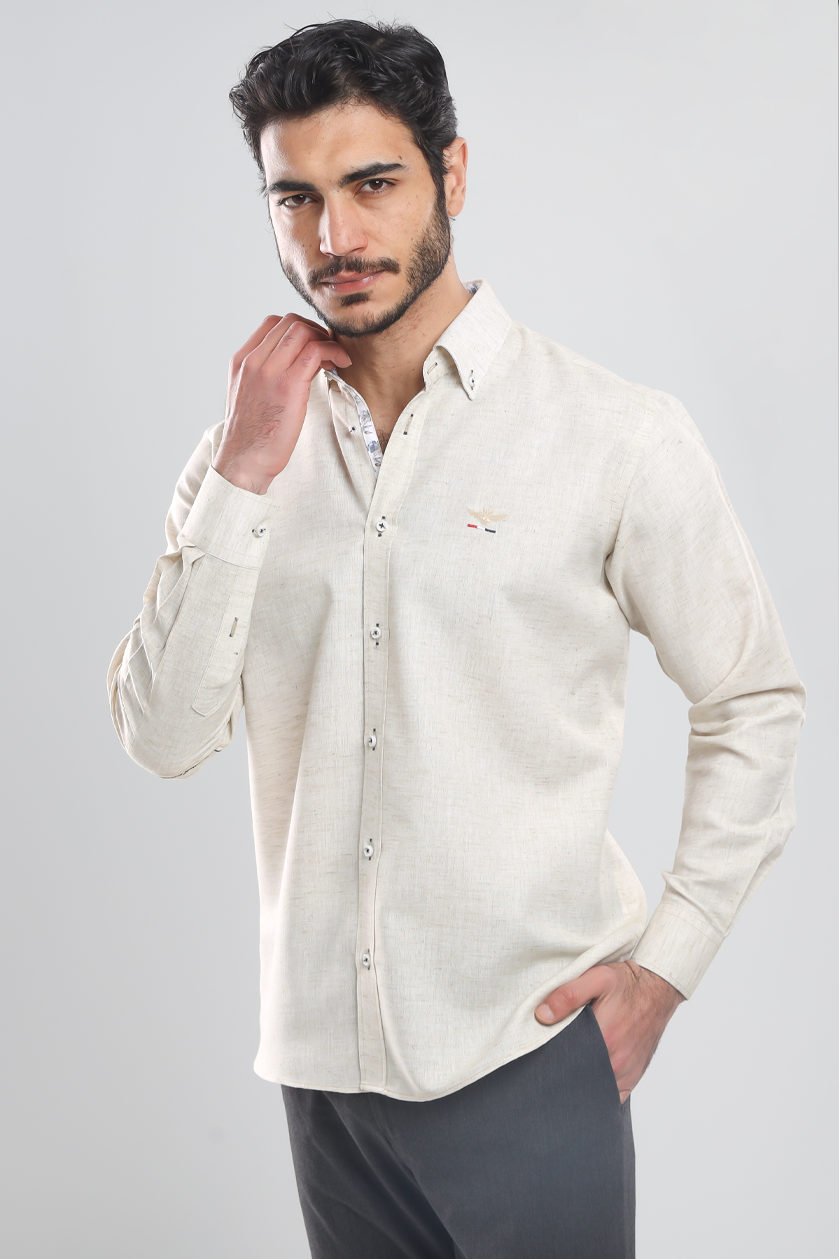Linen shirt with sleeves