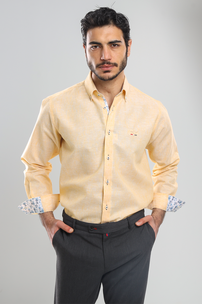 Linen shirt with sleeves