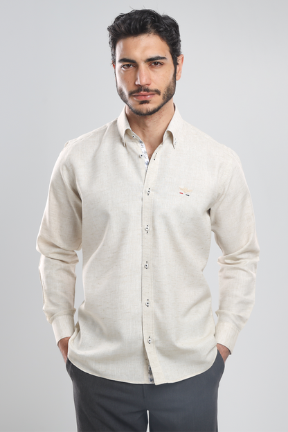 Linen shirt with sleeves