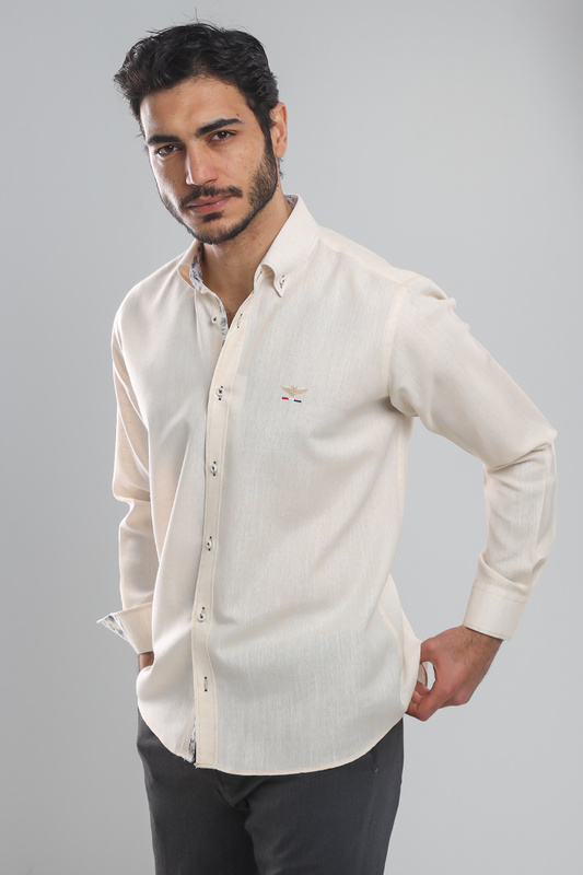 Linen shirt with selvee