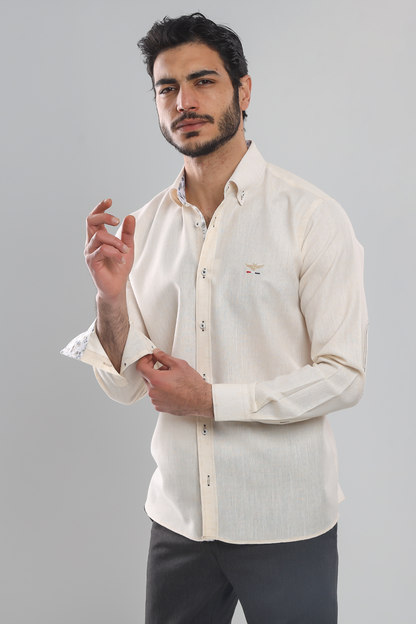 Linen shirt with selvee