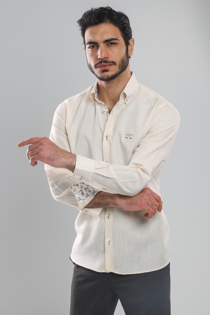Linen shirt with selvee
