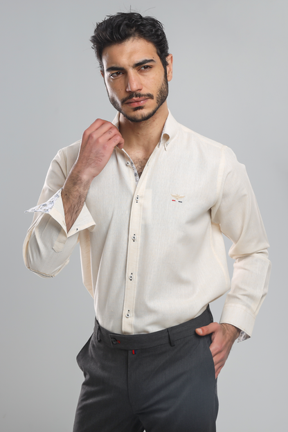 Linen shirt with selvee