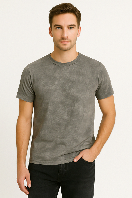 Washed rounded T-shirt For Men's