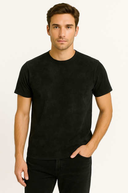 Washed rounded T-shirt For Men's